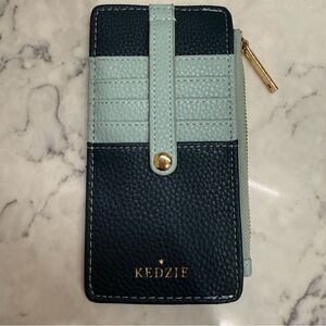 Kedzie teal and seafoam slim wallet